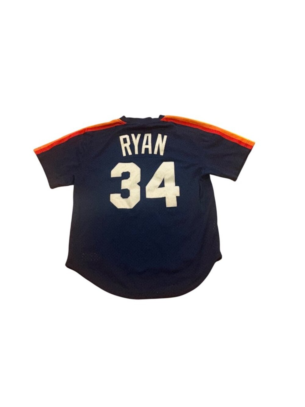 Mitchell & Ness Houston Astros Cooperstown #34 Nolan Ryan Jersey Small Blue